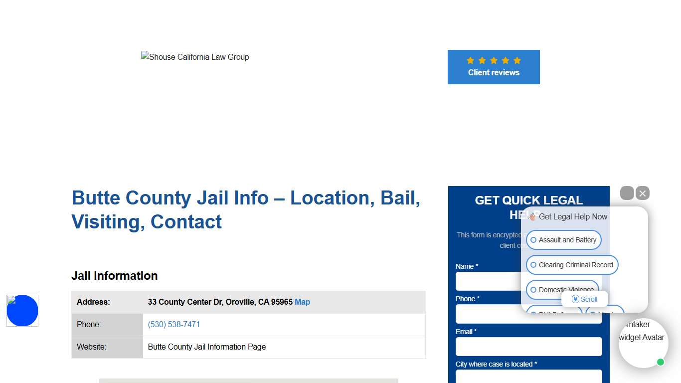 Butte County Jail Info – Location, Bail, Visiting, Contact